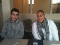 A photo of Evan and Cassie.