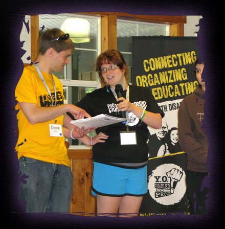 Photo of Derek and Phred share a community action plan.