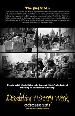 Photo of Disability History Week Poster 2011 thumbnail.