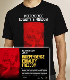 Photo of Ed Roberts Day T-Shirt and Poster thumbnail.